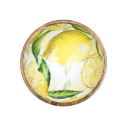 By Room Schaal Rond ø 25 Cm Mangohout Lemon