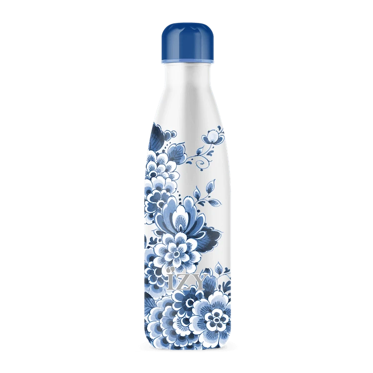 IZY Bottles X Heinen Delfts Blauw Drinkfles 500 Ml Peacock Rvs 4 IZY Bottles X Heinen Delfts Blauw Drinkfles 500 Ml Peacock Rvs - Afbeelding 2