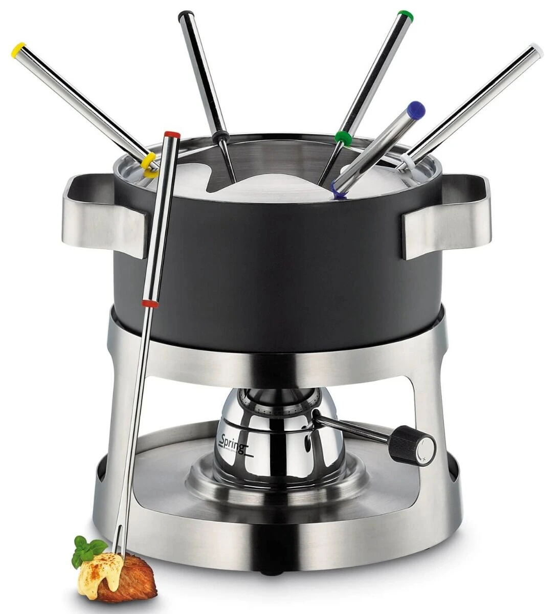 Spring Andermatt Fondueset ø 18 Cm 6-persoons Mat Zwart 3 Spring Andermatt Fondueset ø 18 Cm 6-persoons Mat Zwart