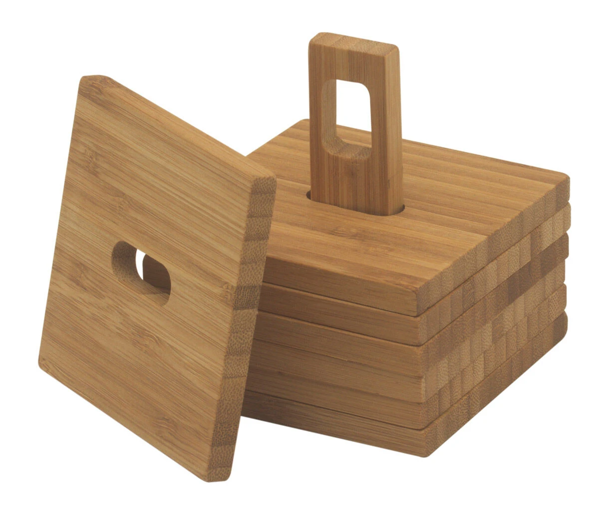 Point-Virgule Glasonderzetters 8,8 X 8,8 Bamboe 6 Stuks 3 Point-Virgule Glasonderzetters 8,8 X 8,8 Bamboe 6 Stuks