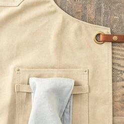 Alaskan Maker N°325 Schort Met Nek- En Middelband Katoen Beige -Keukenseries Winkel 51rmt3 z0vl. sl500