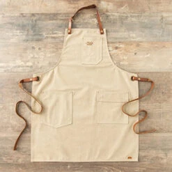 Alaskan Maker N°325 Schort Met Nek- En Middelband Katoen Beige -Keukenseries Winkel 51xdwsk6fxl. sl500