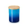 Le Creuset Voorraadpot Met Houten Deksel ø 10 X 12 Cm Aardewerk Azure -Keukenseries Winkel 60825542200099