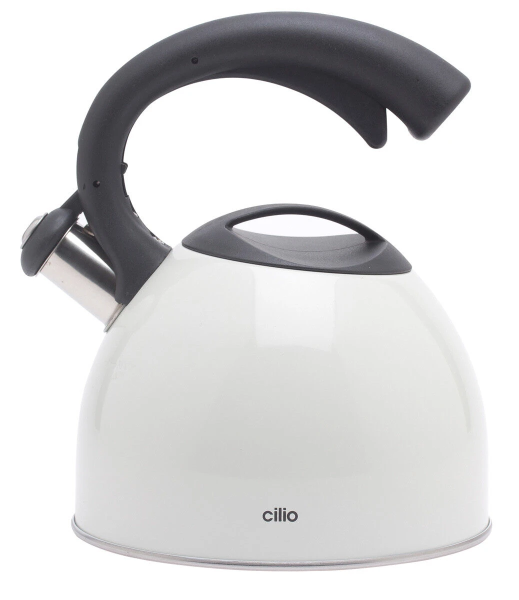 Cilio Fluitketel 2,5 Liter Rvs Wit 3 Cilio Fluitketel 2,5 Liter Rvs Wit