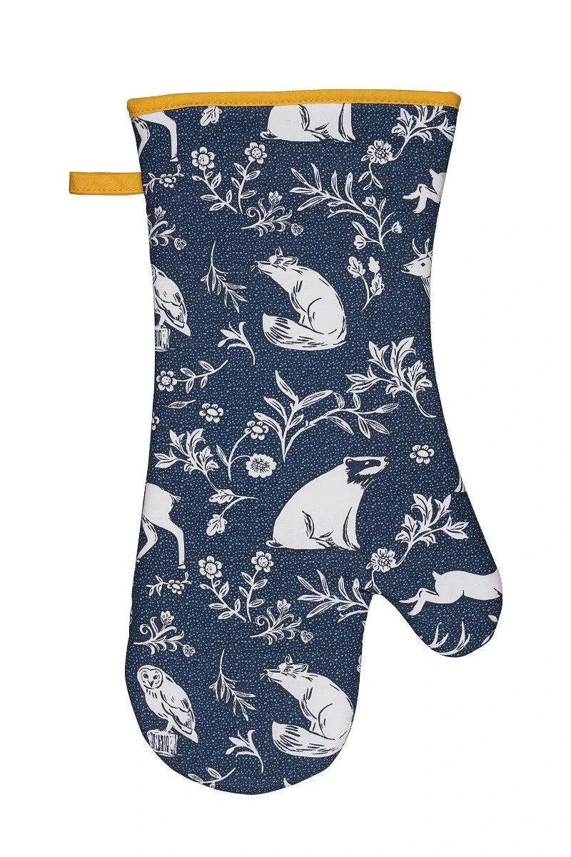 Ulster Weavers Forest Friends Ovenwant Katoen Navy & Yellow 3 Ulster Weavers Forest Friends Ovenwant Katoen Navy & Yellow