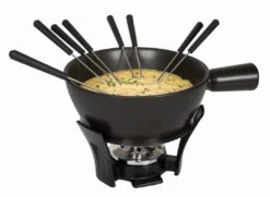 Boska Nero Kaasfondueset 2,2 Liter Aardewerk Zwart -Keukenseries Winkel 853541 2