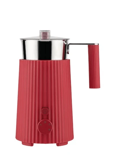 Alessi Plissé Elektrische Melkopschuimer 350 Ml Rvs Rood 3 Alessi Plissé Elektrische Melkopschuimer 350 Ml Rvs Rood