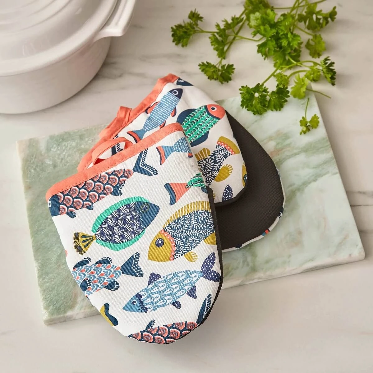 Ulster Weavers Aquarium Kleine Ovenwant Katoen Oranje 2 Stuks 4 Ulster Weavers Aquarium Kleine Ovenwant Katoen Oranje 2 Stuks - Afbeelding 2