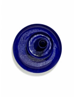 Serax Feast By Ottolenghi Bord S ø 19 Cm H 2 Cm Aardewerk Lapis Lazuli + Swirl-Dots White -Keukenseries Winkel b8921004is3