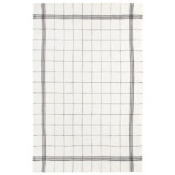 Charvet BISTROT Theedoek 51 X 80 Cm Linnen Geblokt Guimauve