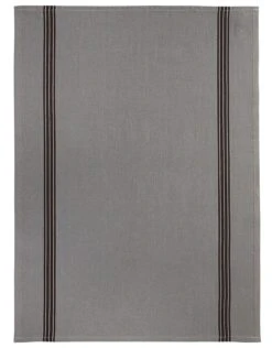 Charvet COUNTRY Theedoek 75 X 52 Cm Linnen Donkergrijs Met Donkere Streep
