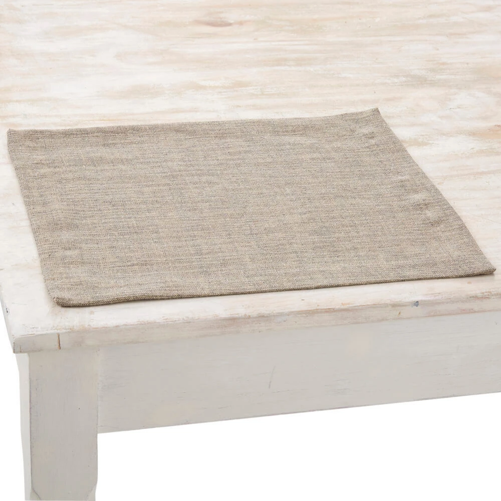 Charvet PEPITE Placemat 48 X 35 Cm Linnen Grijs/beige 3 Charvet PEPITE Placemat 48 X 35 Cm Linnen Grijs/beige