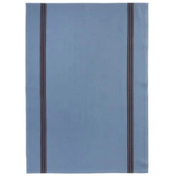 Charvet PIANO Theedoek 52 X 75 Cm Linnen Blauw Met Donkere Streep
