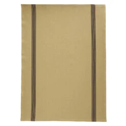 Charvet PIANO Theedoek 52 X 75 Cm Linnen Zand Met Donkere Streep