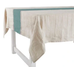 Charvet RIALTO Tafellaken 275 X 180 Cm Linnen Beige/donkerblauwe Streep