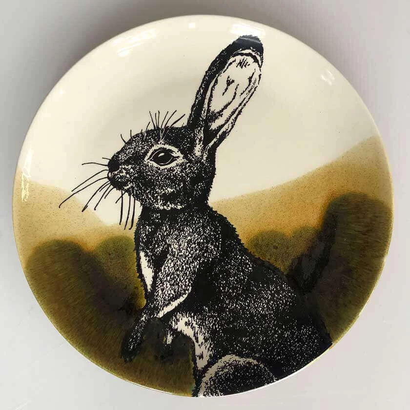 Duro Hunting Rabbit Bord 30 Cm Aardewerk 3 Duro Hunting Rabbit Bord 30 Cm Aardewerk