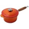Le Creuset Sauspan Met Deksel En Houten Steel ø 18 Cm Gietijzer Vulcanique