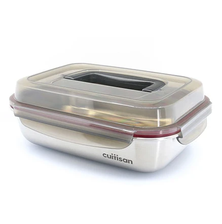 Cuitisan Foodcontainer Rechthoekig Met Handgreep 1900 Ml Rvs 3 Cuitisan Foodcontainer Rechthoekig Met Handgreep 1900 Ml Rvs