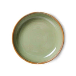 HK Living Chef Ceramics ACE7140 Diep Bord ø 21,5 Cm Aardewerk Moss Green