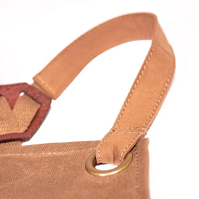 Alaskan Maker N°515 Schort Katoen Bruin 5 Alaskan Maker N°515 Schort Katoen Bruin - Afbeelding 3