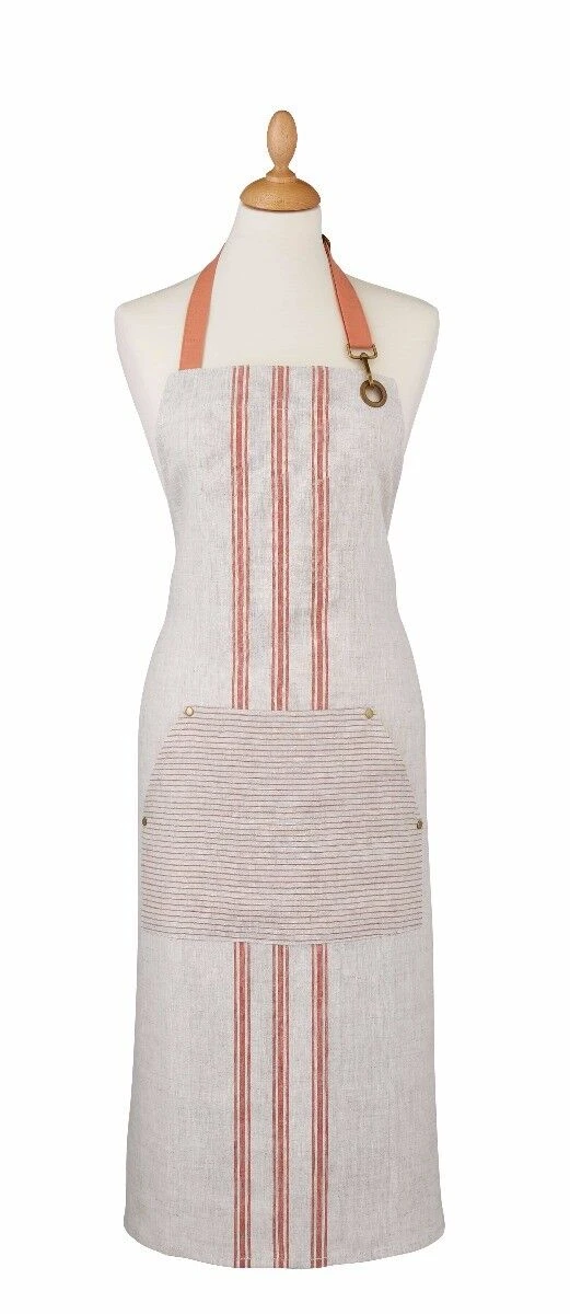 Ulster Weavers Linen 1880 Stripe Schort Coral 3 Ulster Weavers Linen 1880 Stripe Schort Coral