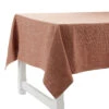 Charvet PEPITE Tafellaken 320 X 150 Cm Linnen Rood/beige Met Glinster