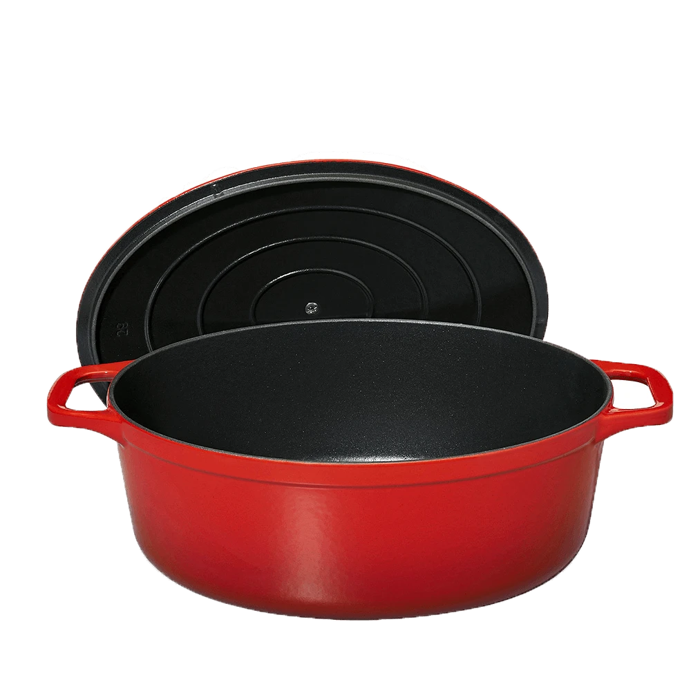 Chasseur Braadpan Ovaal 5 Liter ø 29 Cm Gietijzer Rood 4 Chasseur Braadpan Ovaal 5 Liter ø 29 Cm Gietijzer Rood - Afbeelding 2
