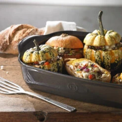 Emile Henry Rechthoekige Ovenschaal 36 X 23 Cm Keramiek Fusain -Keukenseries Winkel recht zwart3 1