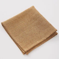 Charvet PEPITE Servet 45 X 45 Cm Linnen Roestgeel/beige