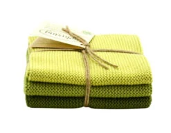 Solwang Design Vaatdoekjes 25 X 25 Cm Katoen Moss Green 3 Stuks