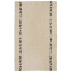 Charvet BON APPETIT Theedoek 75 X 45 Cm Linnen Zwart/beige