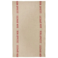 Charvet BON APPETIT Theedoek 75 X 45 Cm Linnen Rood/beige