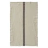 Charvet DOUDOU Theedoek 75 X 45 Cm Linnen Beige Met Bruine Streep -Keukenseries Winkel t doudou lin marron