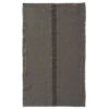 Charvet DOUDOU Theedoek 75 X 45 Cm Linnen Grijs Met Donkergrijze Streep