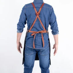 Alaskan Maker N°281 Schort 85 X 68,5 Cm Katoen Leer Black -Keukenseries Winkel tablier n281 4 1