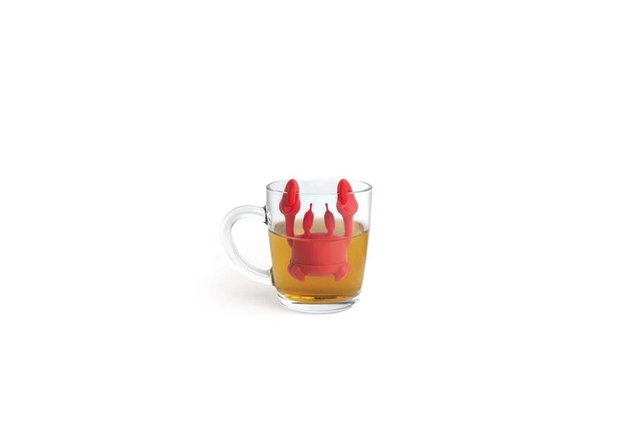 Ototo Crab Tea Thee-ei Kunststof Rood 5 Ototo Crab Tea Thee-ei Kunststof Rood - Afbeelding 3