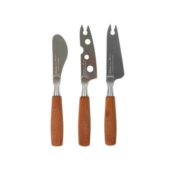 Boska Mini Vienna Kaasmessenset Rvs Hout 3-delig 4 Boska Mini Vienna Kaasmessenset Rvs Hout 3-delig - Afbeelding 2